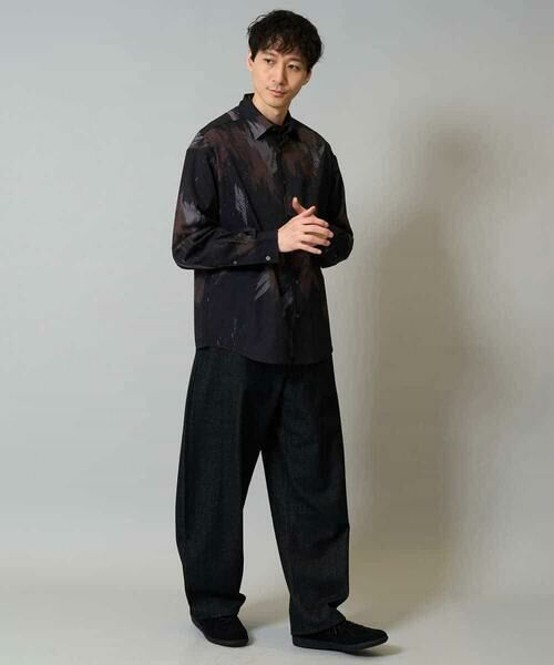 a.v.v / アー・ヴェ・ヴェ シャツ・ブラウス | 【イージーケア/シワになりにくい】ペインター柄ワイドシルエットシャツ【洗濯機で洗える/ストレッチ】 | 詳細15