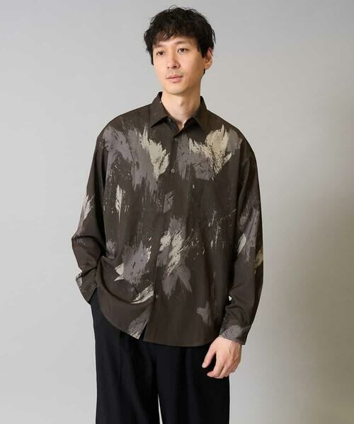 a.v.v / アー・ヴェ・ヴェ シャツ・ブラウス | 【イージーケア/シワになりにくい】ペインター柄ワイドシルエットシャツ【洗濯機で洗える/ストレッチ】 | 詳細17
