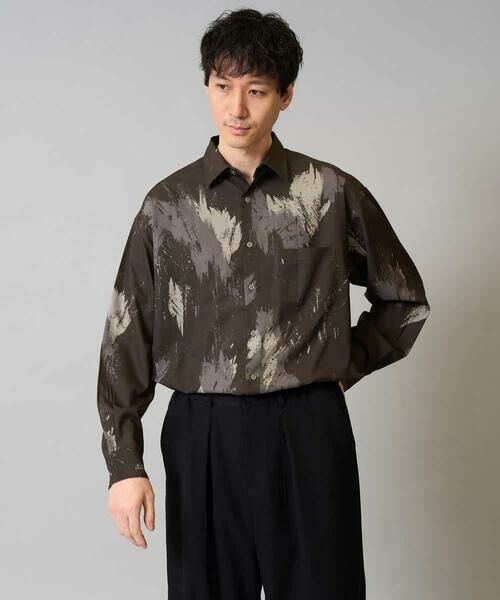 a.v.v / アー・ヴェ・ヴェ シャツ・ブラウス | 【イージーケア/シワになりにくい】ペインター柄ワイドシルエットシャツ【洗濯機で洗える/ストレッチ】 | 詳細20