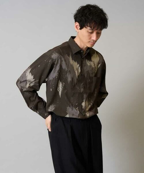 a.v.v / アー・ヴェ・ヴェ シャツ・ブラウス | 【イージーケア/シワになりにくい】ペインター柄ワイドシルエットシャツ【洗濯機で洗える/ストレッチ】 | 詳細21