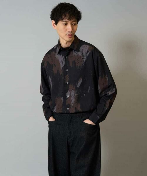a.v.v / アー・ヴェ・ヴェ シャツ・ブラウス | 【イージーケア/シワになりにくい】ペインター柄ワイドシルエットシャツ【洗濯機で洗える/ストレッチ】 | 詳細22