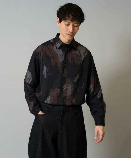 a.v.v / アー・ヴェ・ヴェ シャツ・ブラウス | 【イージーケア/シワになりにくい】ペインター柄ワイドシルエットシャツ【洗濯機で洗える/ストレッチ】 | 詳細23