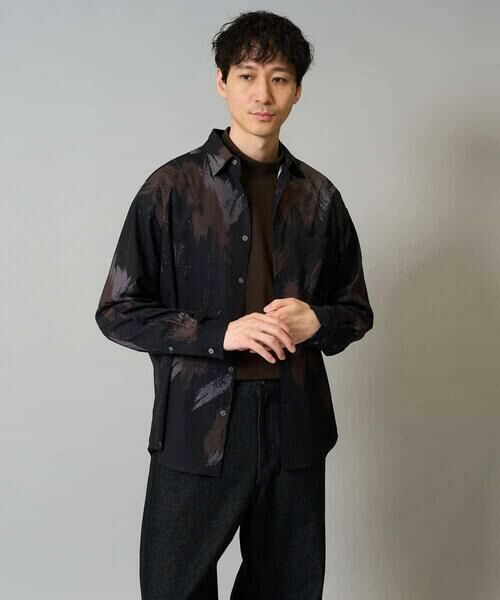 a.v.v / アー・ヴェ・ヴェ シャツ・ブラウス | 【イージーケア/シワになりにくい】ペインター柄ワイドシルエットシャツ【洗濯機で洗える/ストレッチ】 | 詳細24