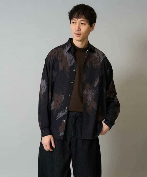 a.v.v / アー・ヴェ・ヴェ シャツ・ブラウス | 【イージーケア/シワになりにくい】ペインター柄ワイドシルエットシャツ【洗濯機で洗える/ストレッチ】 | 詳細25