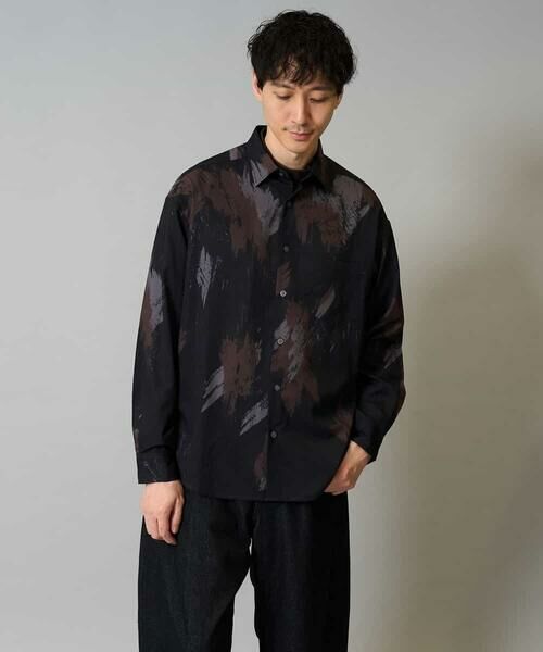 a.v.v / アー・ヴェ・ヴェ シャツ・ブラウス | 【イージーケア/シワになりにくい】ペインター柄ワイドシルエットシャツ【洗濯機で洗える/ストレッチ】 | 詳細26