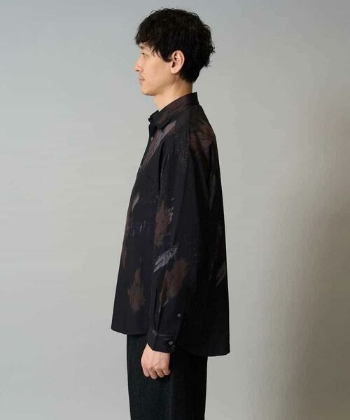 a.v.v / アー・ヴェ・ヴェ シャツ・ブラウス | 【イージーケア/シワになりにくい】ペインター柄ワイドシルエットシャツ【洗濯機で洗える/ストレッチ】 | 詳細27