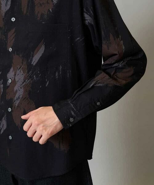 a.v.v / アー・ヴェ・ヴェ シャツ・ブラウス | 【イージーケア/シワになりにくい】ペインター柄ワイドシルエットシャツ【洗濯機で洗える/ストレッチ】 | 詳細30
