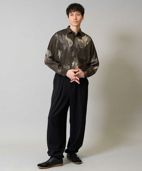 a.v.v / アー・ヴェ・ヴェ シャツ・ブラウス | 【イージーケア/シワになりにくい】ペインター柄ワイドシルエットシャツ【洗濯機で洗える/ストレッチ】 | 詳細6