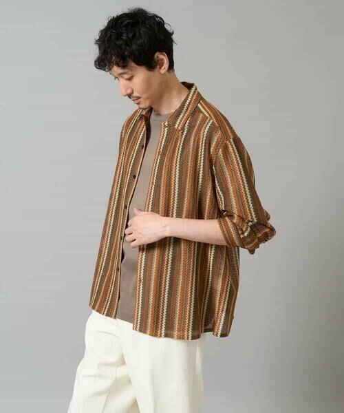 a.v.v / アー・ヴェ・ヴェ シャツ・ブラウス | 【洗濯機で洗える】ラッセルレースワイドシルエットシャツ | 詳細8