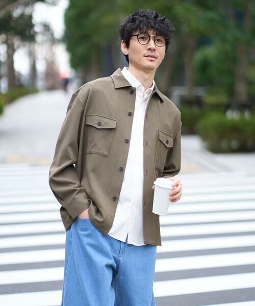 a.v.v / アー・ヴェ・ヴェ シャツ・ブラウス | 【イージーケア/シワになりにくい】ダブルポケットシャツ 秋リライト【洗濯機で洗える/ストレッチ】 | 詳細1