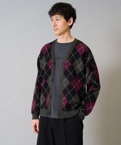 a.v.v / アー・ヴェ・ヴェ カーディガン・ボレロ | 【洗濯機で洗える】アーガイルジャカードニットカーディガン