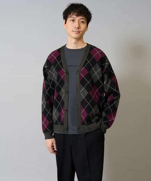 a.v.v / アー・ヴェ・ヴェ カーディガン・ボレロ | 【洗濯機で洗える】アーガイルジャカードニットカーディガン | 詳細10