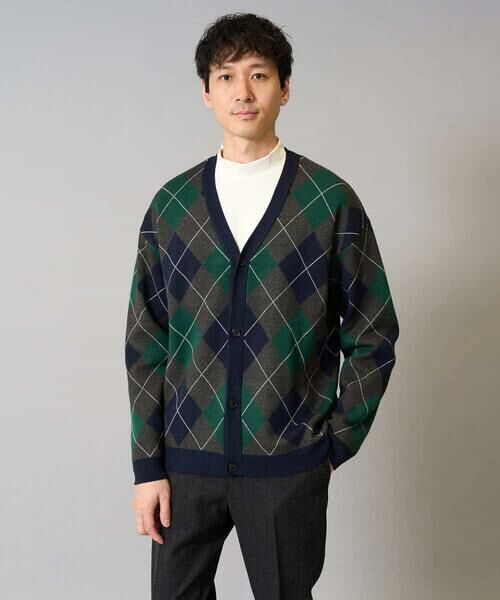 a.v.v / アー・ヴェ・ヴェ カーディガン・ボレロ | 【洗濯機で洗える】アーガイルジャカードニットカーディガン | 詳細12