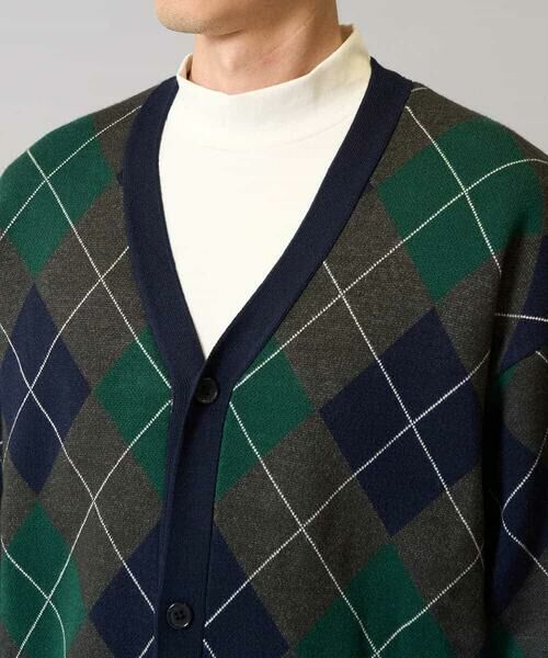 a.v.v / アー・ヴェ・ヴェ カーディガン・ボレロ | 【洗濯機で洗える】アーガイルジャカードニットカーディガン | 詳細15