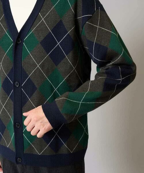 a.v.v / アー・ヴェ・ヴェ カーディガン・ボレロ | 【洗濯機で洗える】アーガイルジャカードニットカーディガン | 詳細16