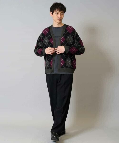 a.v.v / アー・ヴェ・ヴェ カーディガン・ボレロ | 【洗濯機で洗える】アーガイルジャカードニットカーディガン | 詳細4