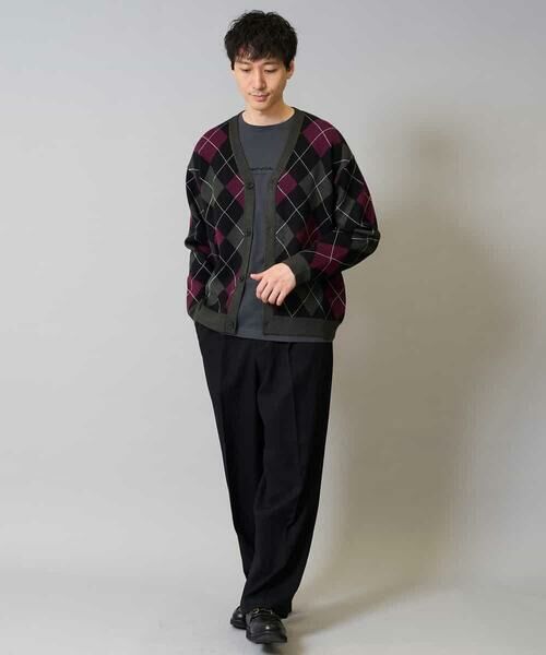 a.v.v / アー・ヴェ・ヴェ カーディガン・ボレロ | 【洗濯機で洗える】アーガイルジャカードニットカーディガン | 詳細6