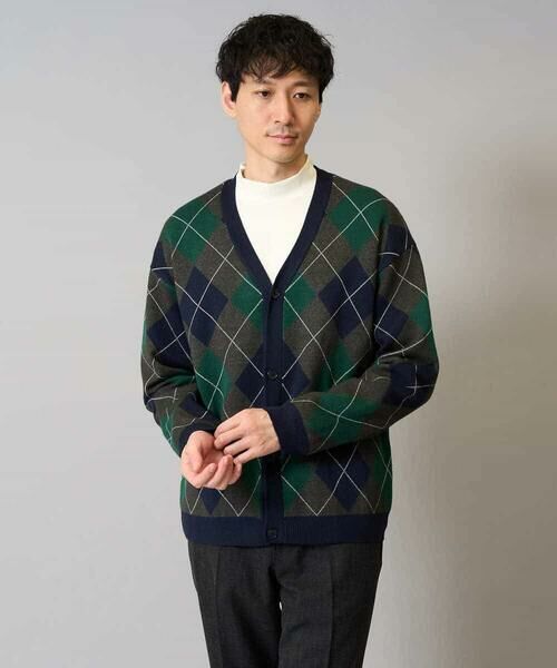 a.v.v / アー・ヴェ・ヴェ カーディガン・ボレロ | 【洗濯機で洗える】アーガイルジャカードニットカーディガン | 詳細8