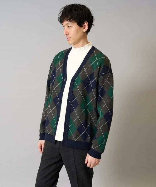 a.v.v / アー・ヴェ・ヴェ カーディガン・ボレロ | 【洗濯機で洗える】アーガイルジャカードニットカーディガン | 詳細9