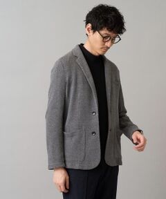 a.v.v / アー・ヴェ・ヴェ テーラードジャケット | 【イージーケア/ストレッチ】ハニカムジャージースマートジャケット【洗濯機で洗える】通勤/ビジネス/ジャケット〈ON/OFF SERIES〉