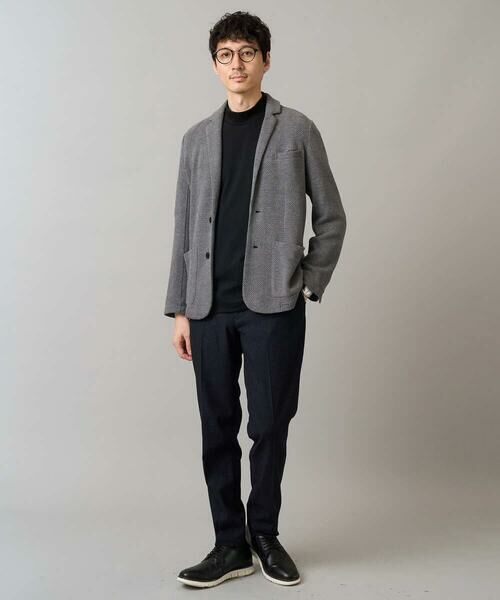 a.v.v / アー・ヴェ・ヴェ テーラードジャケット | 【イージーケア/ストレッチ】ハニカムジャージースマートジャケット【洗濯機で洗える】通勤/ビジネス/ジャケット〈ON/OFF SERIES〉 | 詳細1