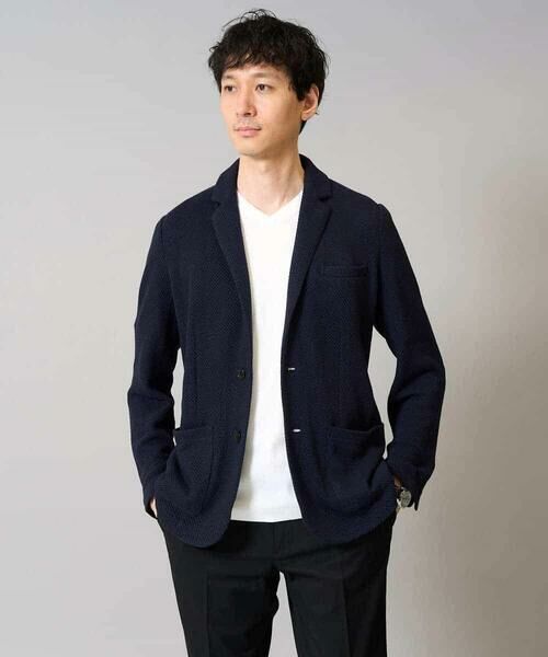 a.v.v / アー・ヴェ・ヴェ テーラードジャケット | 【イージーケア/ストレッチ】ハニカムジャージースマートジャケット【洗濯機で洗える】通勤/ビジネス/ジャケット〈ON/OFF SERIES〉 | 詳細13