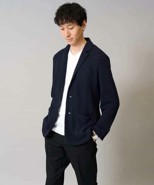 a.v.v / アー・ヴェ・ヴェ テーラードジャケット | 【イージーケア/ストレッチ】ハニカムジャージースマートジャケット【洗濯機で洗える】通勤/ビジネス/ジャケット〈ON/OFF SERIES〉 | 詳細14