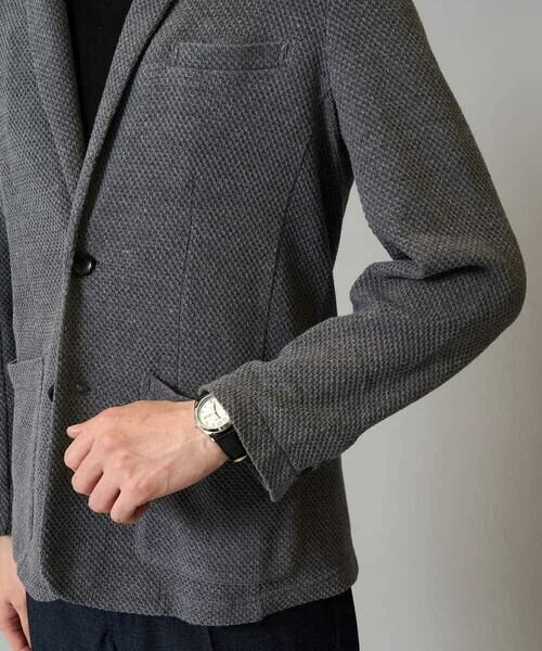 a.v.v / アー・ヴェ・ヴェ テーラードジャケット | 【イージーケア/ストレッチ】ハニカムジャージースマートジャケット【洗濯機で洗える】通勤/ビジネス/ジャケット〈ON/OFF SERIES〉 | 詳細21