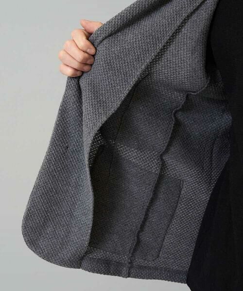 a.v.v / アー・ヴェ・ヴェ テーラードジャケット | 【イージーケア/ストレッチ】ハニカムジャージースマートジャケット【洗濯機で洗える】通勤/ビジネス/ジャケット〈ON/OFF SERIES〉 | 詳細25