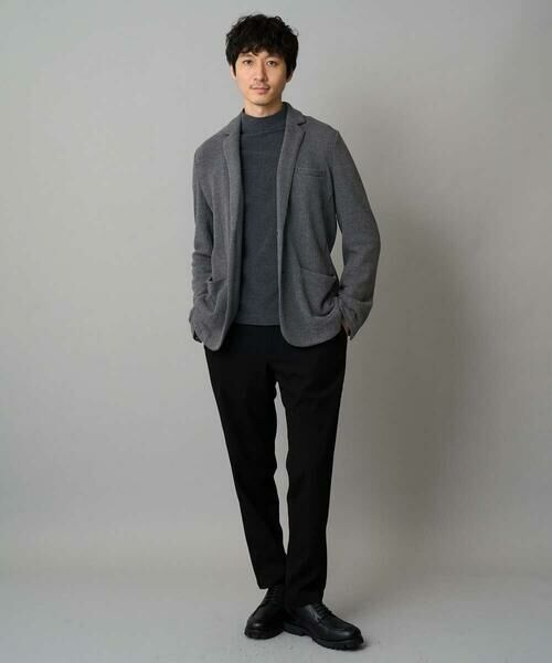 a.v.v / アー・ヴェ・ヴェ テーラードジャケット | 【イージーケア/ストレッチ】ハニカムジャージースマートジャケット【洗濯機で洗える】通勤/ビジネス/ジャケット〈ON/OFF SERIES〉 | 詳細4