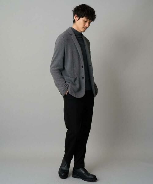 a.v.v / アー・ヴェ・ヴェ テーラードジャケット | 【イージーケア/ストレッチ】ハニカムジャージースマートジャケット【洗濯機で洗える】通勤/ビジネス/ジャケット〈ON/OFF SERIES〉 | 詳細5