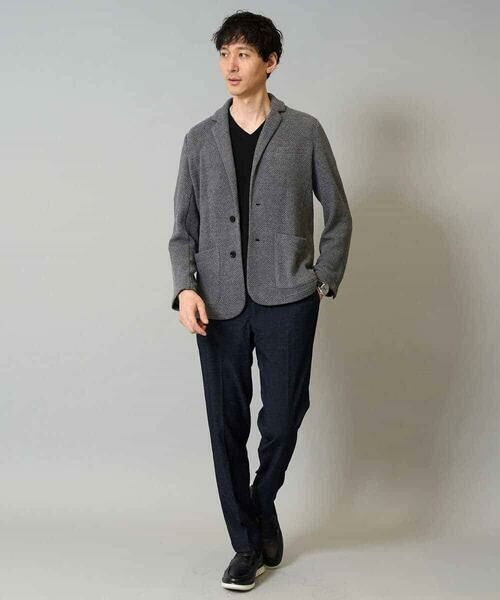 a.v.v / アー・ヴェ・ヴェ テーラードジャケット | 【イージーケア/ストレッチ】ハニカムジャージースマートジャケット【洗濯機で洗える】通勤/ビジネス/ジャケット〈ON/OFF SERIES〉 | 詳細7