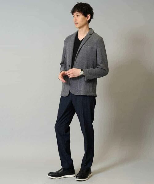 a.v.v / アー・ヴェ・ヴェ テーラードジャケット | 【イージーケア/ストレッチ】ハニカムジャージースマートジャケット【洗濯機で洗える】通勤/ビジネス/ジャケット〈ON/OFF SERIES〉 | 詳細8