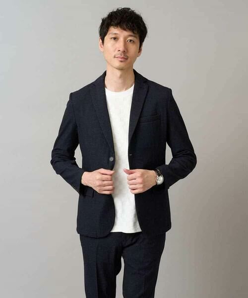 a.v.v / アー・ヴェ・ヴェ テーラードジャケット | 【イージーケア】デニムライクストレッチ裏起毛テーラードジャケット【洗濯機で洗える】〈ON/OFF SERIES〉 | 詳細12