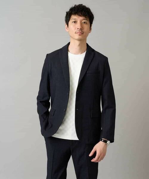 a.v.v / アー・ヴェ・ヴェ テーラードジャケット | 【イージーケア】デニムライクストレッチ裏起毛テーラードジャケット【洗濯機で洗える】〈ON/OFF SERIES〉 | 詳細13