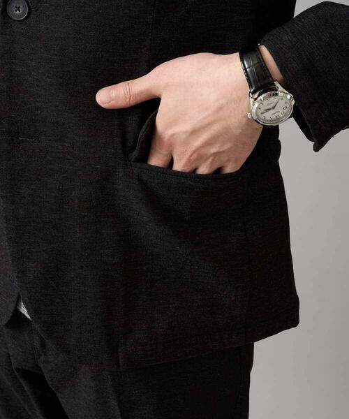 a.v.v / アー・ヴェ・ヴェ テーラードジャケット | 【イージーケア】デニムライクストレッチ裏起毛テーラードジャケット【洗濯機で洗える】〈ON/OFF SERIES〉 | 詳細21