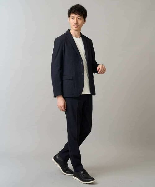 a.v.v / アー・ヴェ・ヴェ テーラードジャケット | 【イージーケア】デニムライクストレッチ裏起毛テーラードジャケット【洗濯機で洗える】〈ON/OFF SERIES〉 | 詳細4