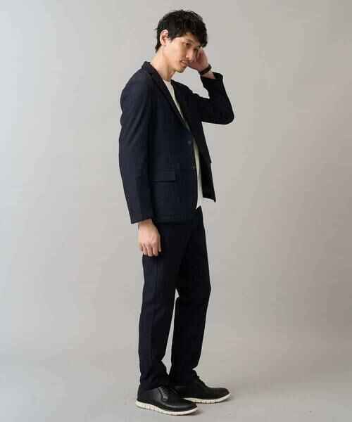 a.v.v / アー・ヴェ・ヴェ テーラードジャケット | 【イージーケア】デニムライクストレッチ裏起毛テーラードジャケット【洗濯機で洗える】〈ON/OFF SERIES〉 | 詳細5