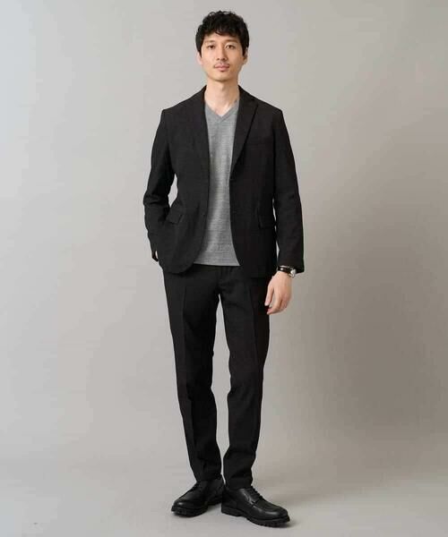 a.v.v / アー・ヴェ・ヴェ テーラードジャケット | 【イージーケア】デニムライクストレッチ裏起毛テーラードジャケット【洗濯機で洗える】〈ON/OFF SERIES〉 | 詳細9