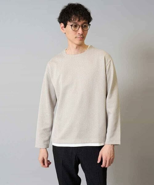 a.v.v / アー・ヴェ・ヴェ カットソー | 【イージーケア毛玉になりにくい】シャンブレーフェイクレイヤードカットソー【洗濯機で洗える】 | 詳細17