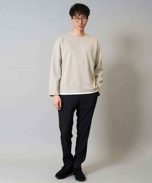 a.v.v / アー・ヴェ・ヴェ カットソー | 【イージーケア毛玉になりにくい】シャンブレーフェイクレイヤードカットソー【洗濯機で洗える】 | 詳細3