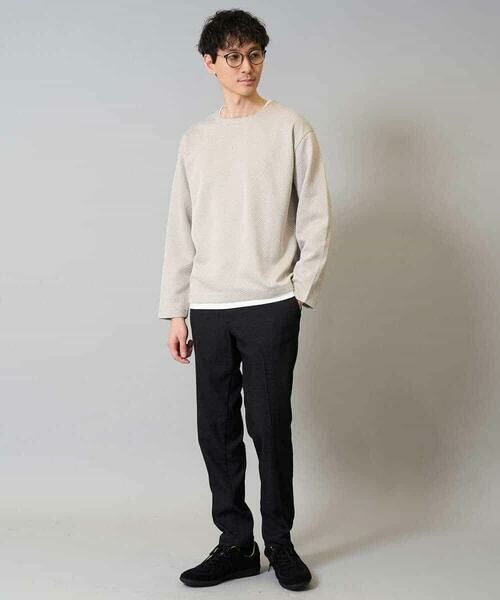 a.v.v / アー・ヴェ・ヴェ カットソー | 【イージーケア毛玉になりにくい】シャンブレーフェイクレイヤードカットソー【洗濯機で洗える】 | 詳細4