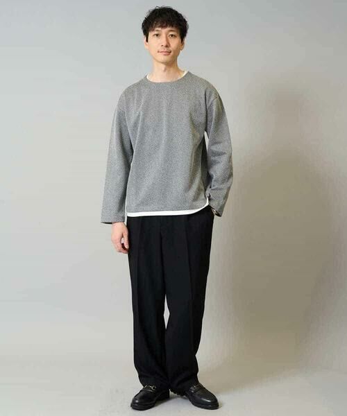 a.v.v / アー・ヴェ・ヴェ カットソー | 【イージーケア毛玉になりにくい】シャンブレーフェイクレイヤードカットソー【洗濯機で洗える】 | 詳細5