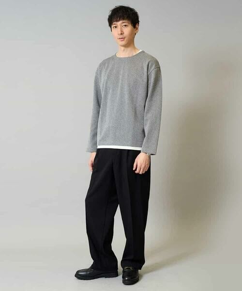 a.v.v / アー・ヴェ・ヴェ カットソー | 【イージーケア毛玉になりにくい】シャンブレーフェイクレイヤードカットソー【洗濯機で洗える】 | 詳細6