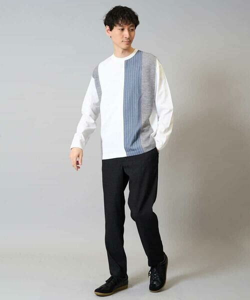 a.v.v / アー・ヴェ・ヴェ カットソー | 【洗濯機で洗える】ストライプ切替カットソー | 詳細2