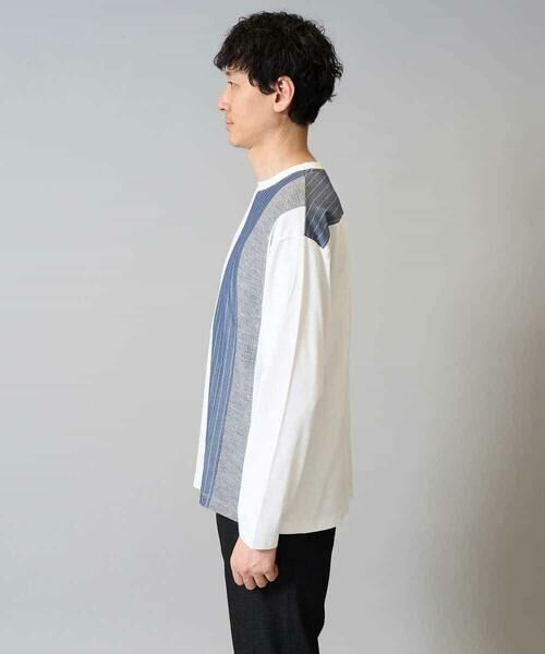 a.v.v / アー・ヴェ・ヴェ カットソー | 【洗濯機で洗える】ストライプ切替カットソー | 詳細6