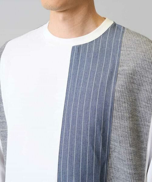 a.v.v / アー・ヴェ・ヴェ カットソー | 【洗濯機で洗える】ストライプ切替カットソー | 詳細8
