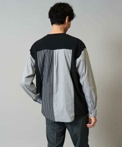 a.v.v / アー・ヴェ・ヴェ カットソー | 【洗濯機で洗える】ハーフジップバックシャン切替長袖カットソー　ロンT