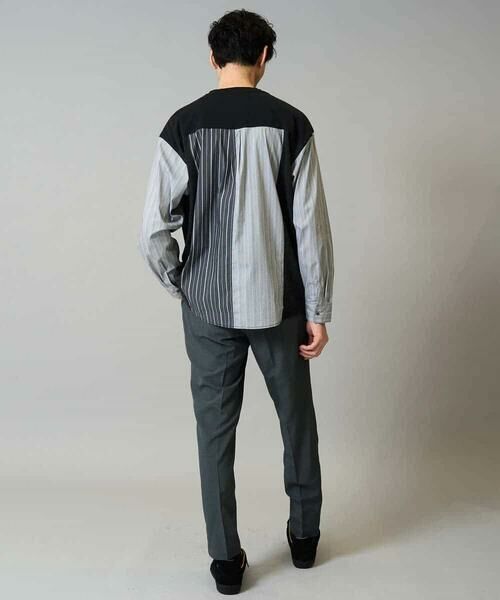 a.v.v / アー・ヴェ・ヴェ カットソー | 【洗濯機で洗える】ハーフジップバックシャン切替長袖カットソー　ロンT | 詳細5