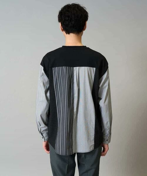 a.v.v / アー・ヴェ・ヴェ カットソー | 【洗濯機で洗える】ハーフジップバックシャン切替長袖カットソー　ロンT | 詳細9